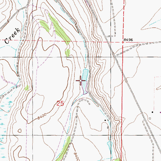 Topographic Map of Cole Reservoir, CO