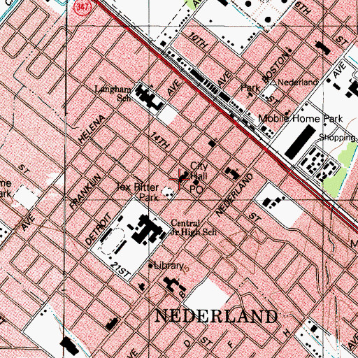 Topographic Map of The Dutch Windmill Museum, TX