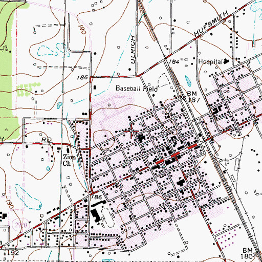 Topographic Map of Tomball Museum Center, TX