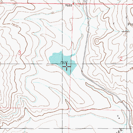 Topographic Map of Rock Creek Dam, CO