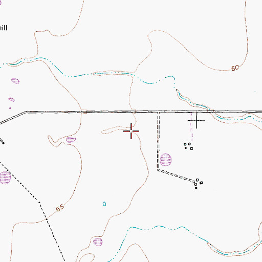 Topographic Map of Sweeny Community Library, TX