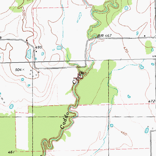 Topographic Map of Tawakoni Area Public Library, TX