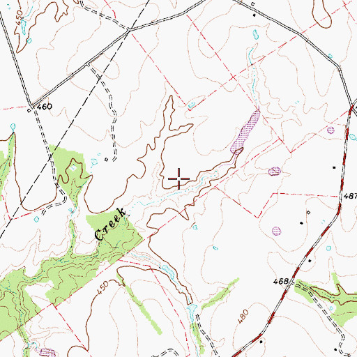 Topographic Map of Teague Public Library, TX