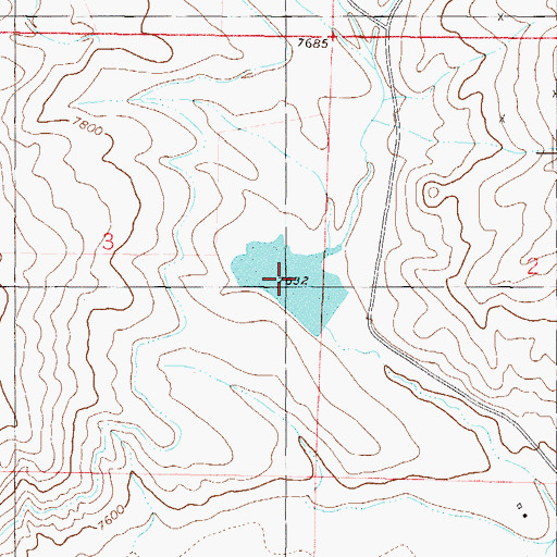 Topographic Map of Rock Creek Reservoir, CO