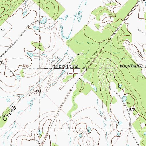 Topographic Map of The Library at Cedar Creek Lake, TX