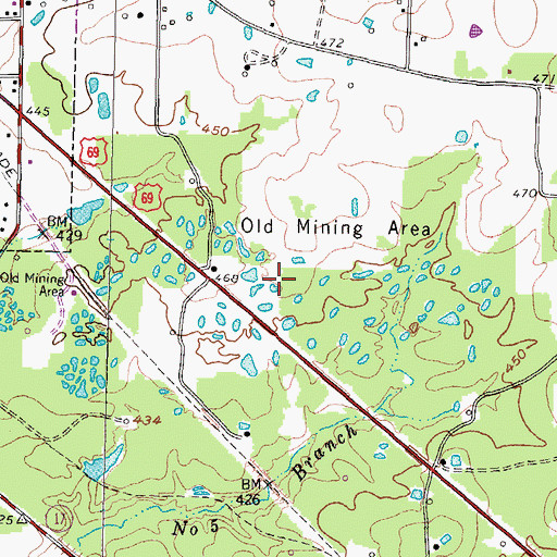 Topographic Map of Tomball Branch Library, TX