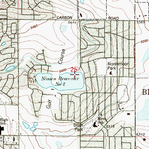 Topographic Map of Nissen Number 2 Dam, CO