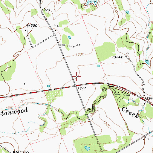 Topographic Map of Schertz Public Library, TX