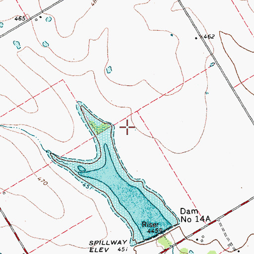 Topographic Map of Sherman Public Library, TX