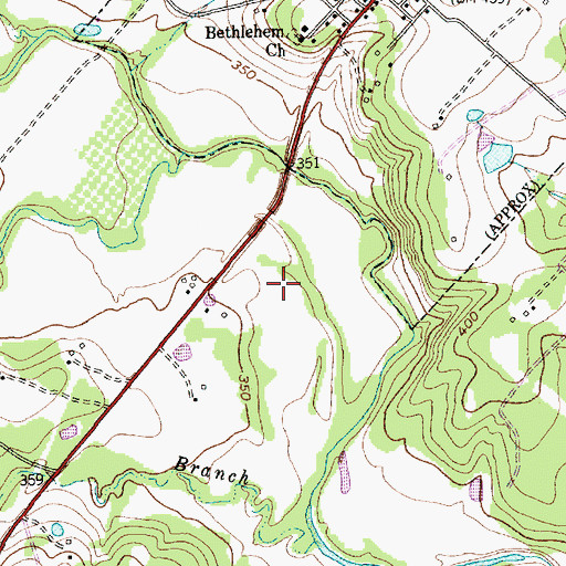 Topographic Map of Skyline Branch Library, TX