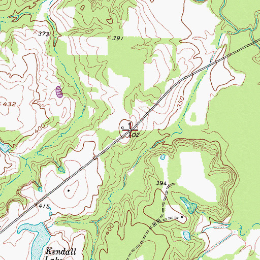 Topographic Map of Spring Branch Library, TX