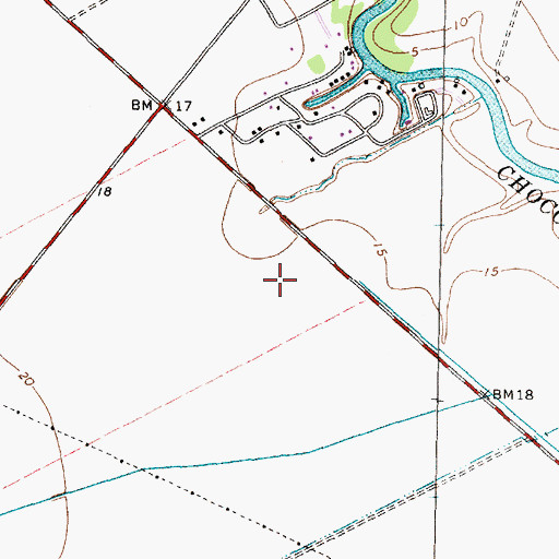 Topographic Map of Pearland Branch Library, TX