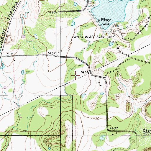 Topographic Map of Pioneer Memorial Library, TX