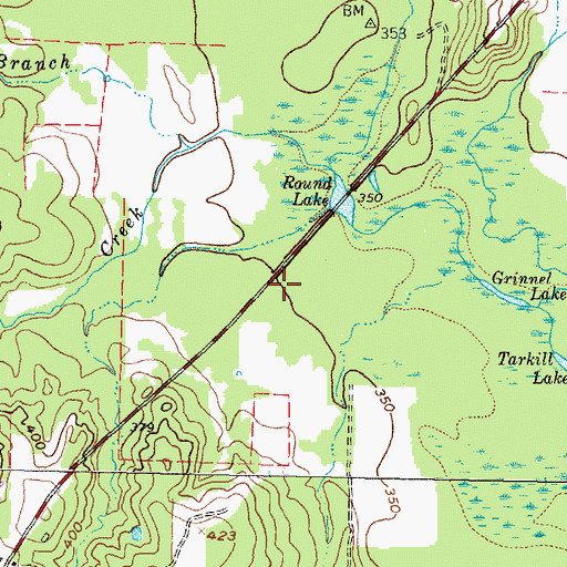 Topographic Map of Pleasantville Branch Library, TX