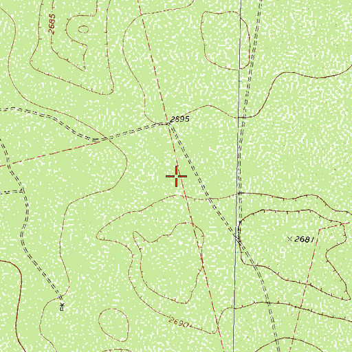 Topographic Map of Post Public Library, TX