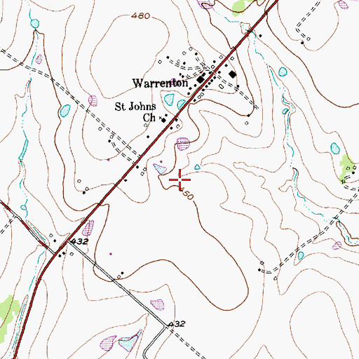 Topographic Map of Richardson Public Library, TX