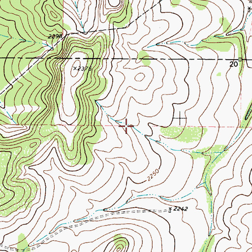 Topographic Map of Rotan Public Library, TX