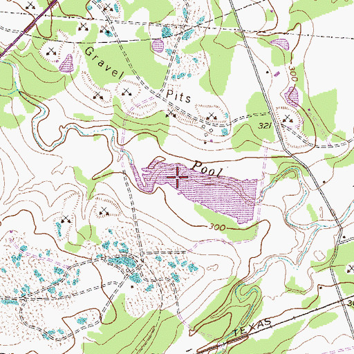 Topographic Map of Mesquite North Branch Library, TX