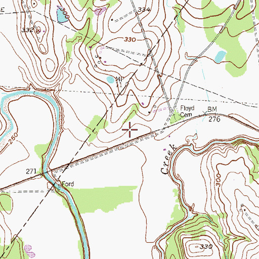 Topographic Map of Mesquite Public Library, TX