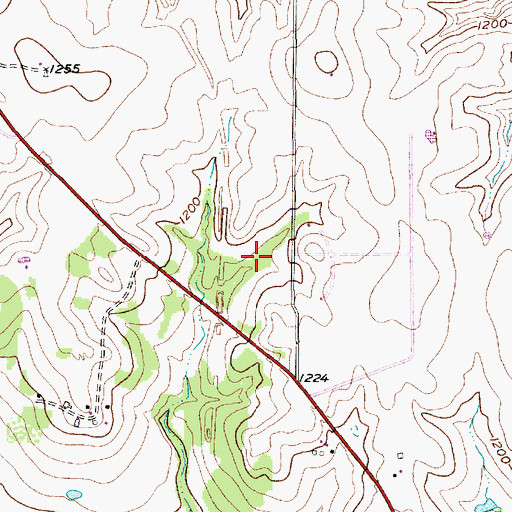 Topographic Map of Moreau Public Library, TX