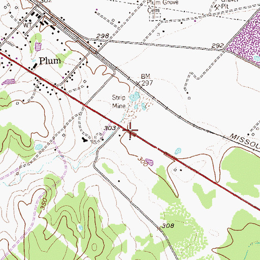 Topographic Map of Mountain Creek Branch Library, TX
