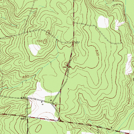Topographic Map of North Channel Branch Library, TX
