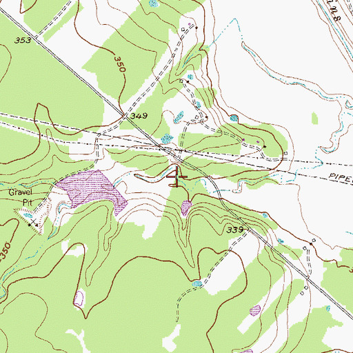 Topographic Map of North Garland Branch Library, TX