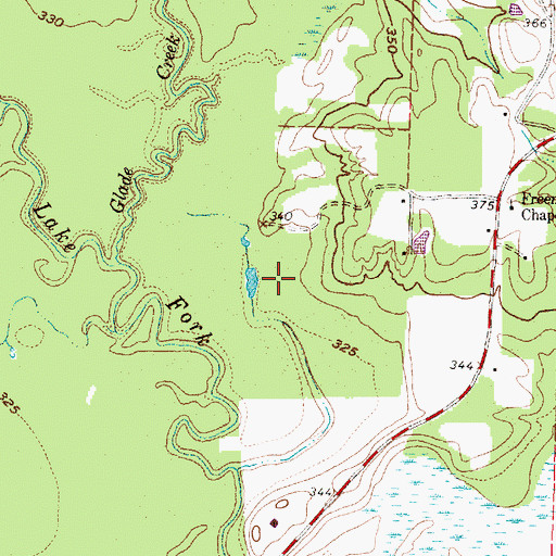 Topographic Map of Oak Forest Branch Library, TX