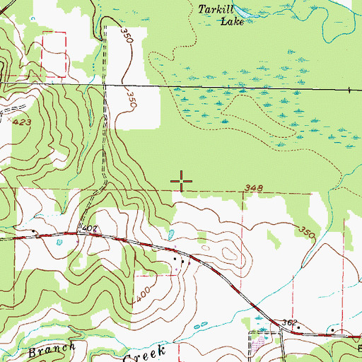 Topographic Map of Octavia Fields Branch Library, TX