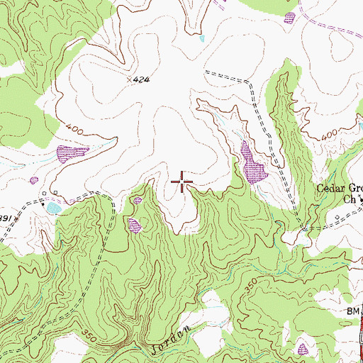 Topographic Map of Park Forest Branch Library, TX