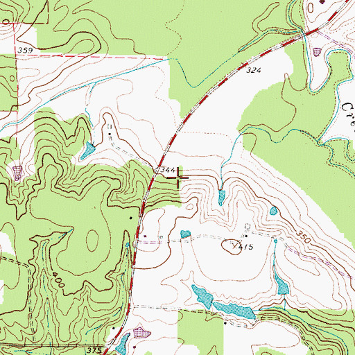 Topographic Map of Looscan Branch Library, TX
