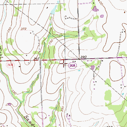 Topographic Map of Maribelle M Davis Library, TX