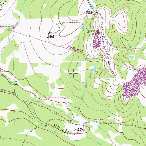 Topographic Map of McKinney Memorial Public Library, TX