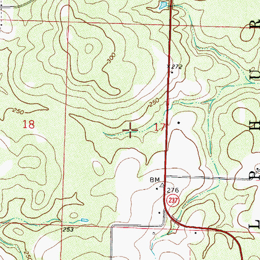 Topographic Map of Jefferson County Library, TX