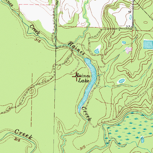 Topographic Map of Johnson Branch Library, TX
