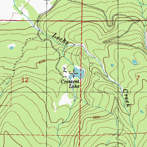 Topographic Map of Crescent Lake, CO