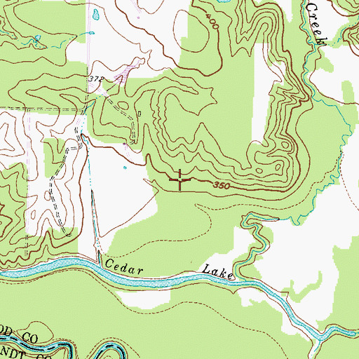 Topographic Map of Kendall Branch Library, TX