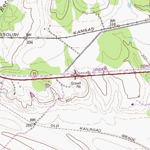 Topographic Map of Kiest Branch Library, TX