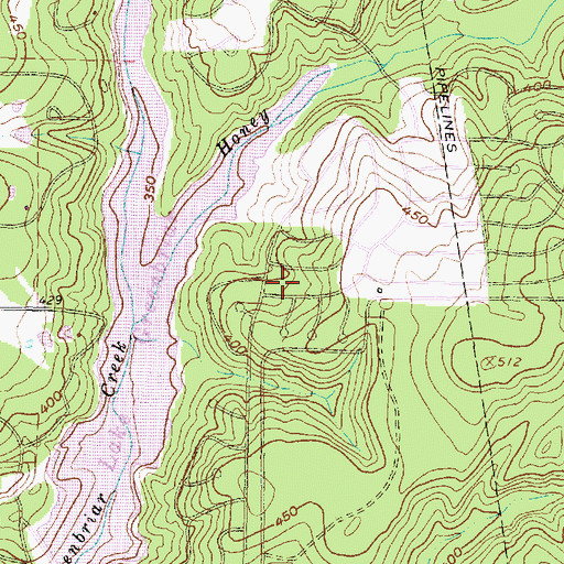 Topographic Map of Kingwood Branch Library, TX