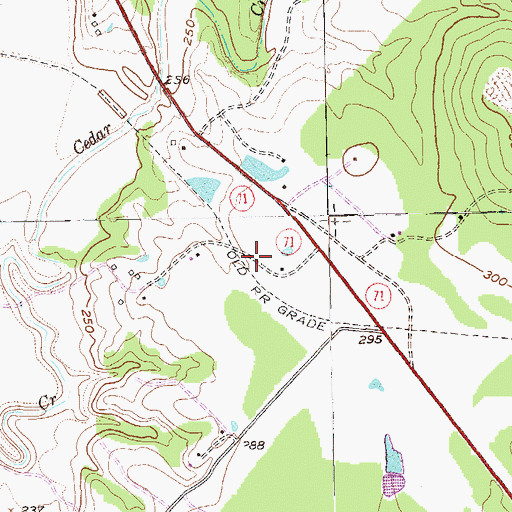 Topographic Map of Lakewood Branch Library, TX