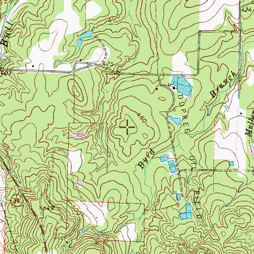 Topographic Map of Lakewood Branch Library, TX