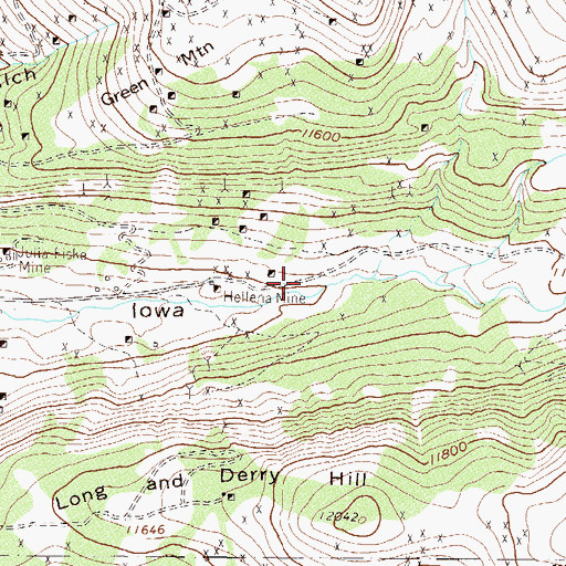 Topographic Map of Black Cloud Tailings Pond, CO