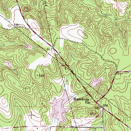 Topographic Map of High Meadows Branch Library, TX