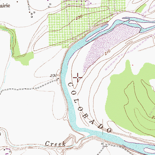 Topographic Map of Highland Park Library, TX