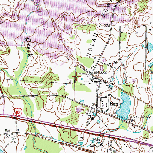 Topographic Map of Hillendahl Branch Library, TX