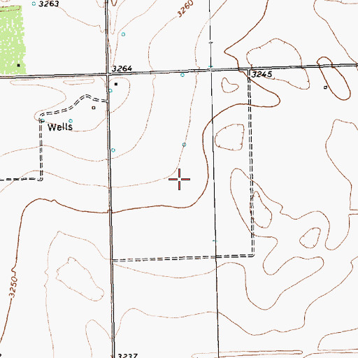 Topographic Map of Hockley County Memorial Library, TX