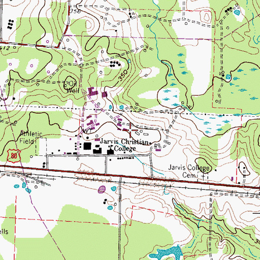 Topographic Map of Fairmont Branch Library, TX