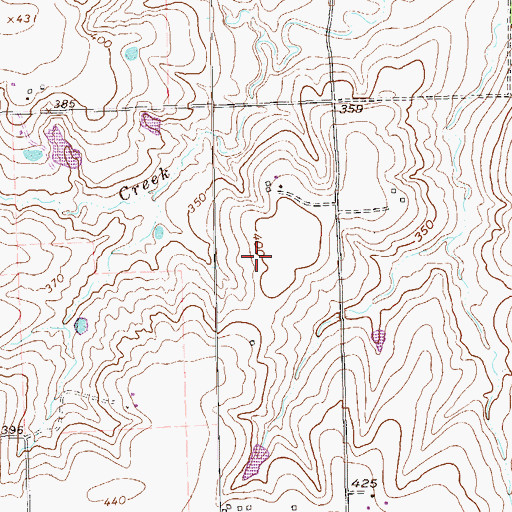 Topographic Map of Farmers Branch Manske Public Library, TX