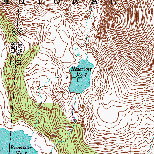 Topographic Map of Bighorn Reservoir, CO
