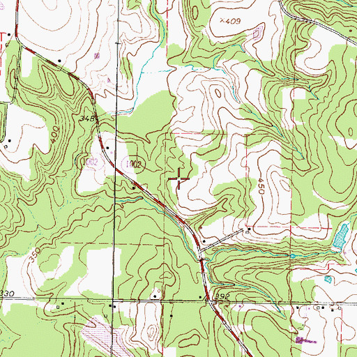 Topographic Map of Freeman Memorial Branch Library, TX